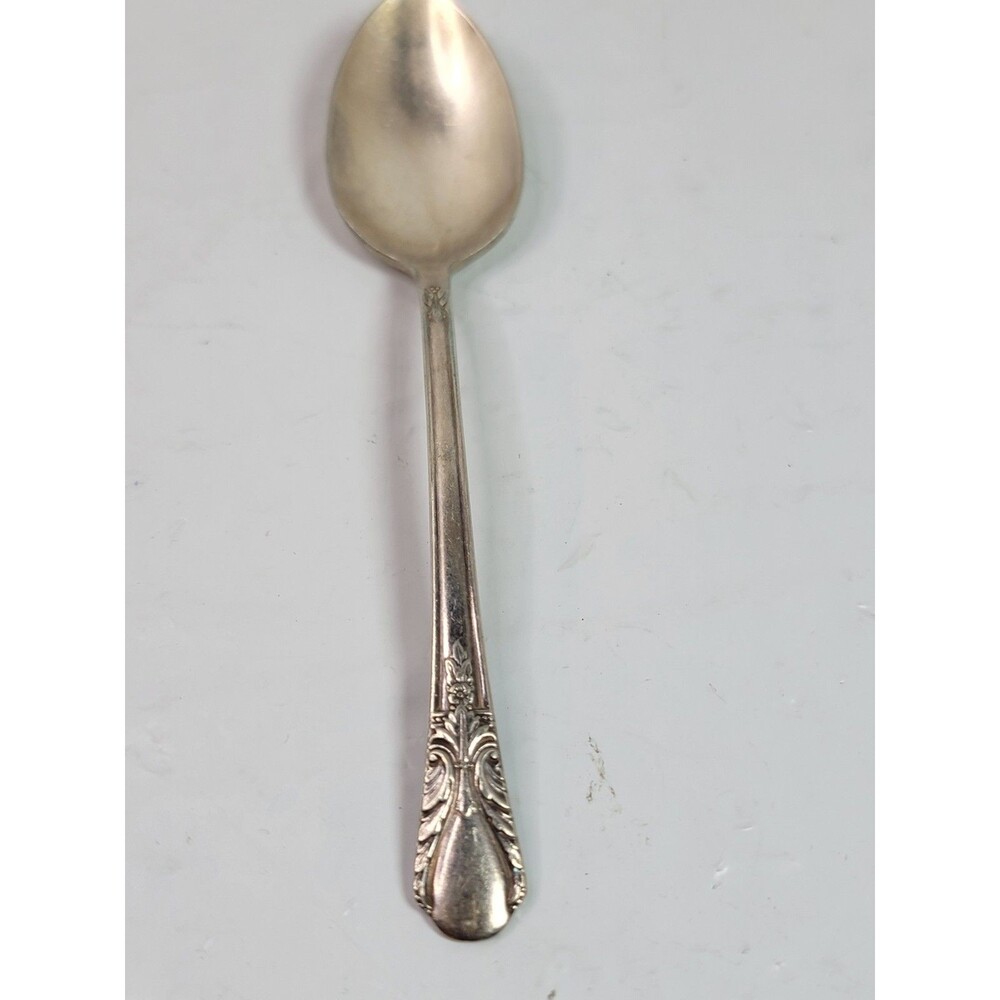 Vintage Wm Rogers Mfg Co Original Rogers Silverplate Serving Spoon Floral